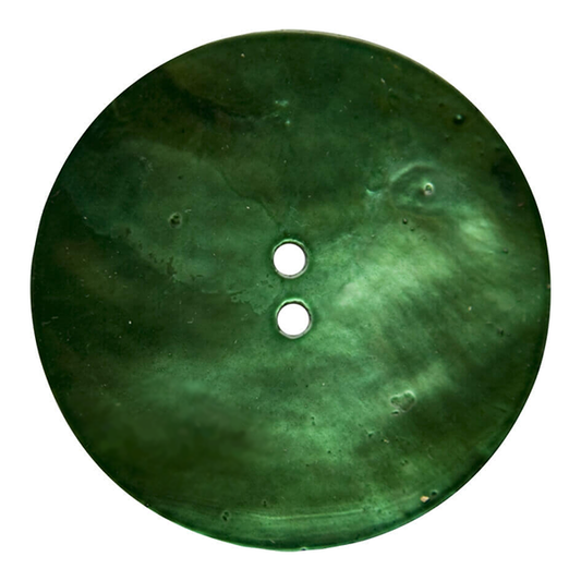 Real Mother of Pearl Two Hole Buttons Green – SIZE 28