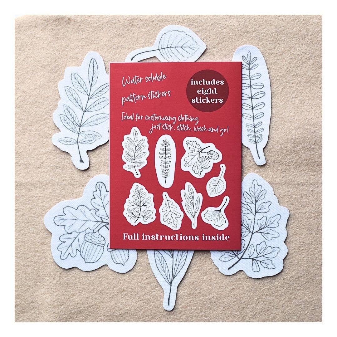 Autumn Leaves Stick & Stitch Embroidery Patterns