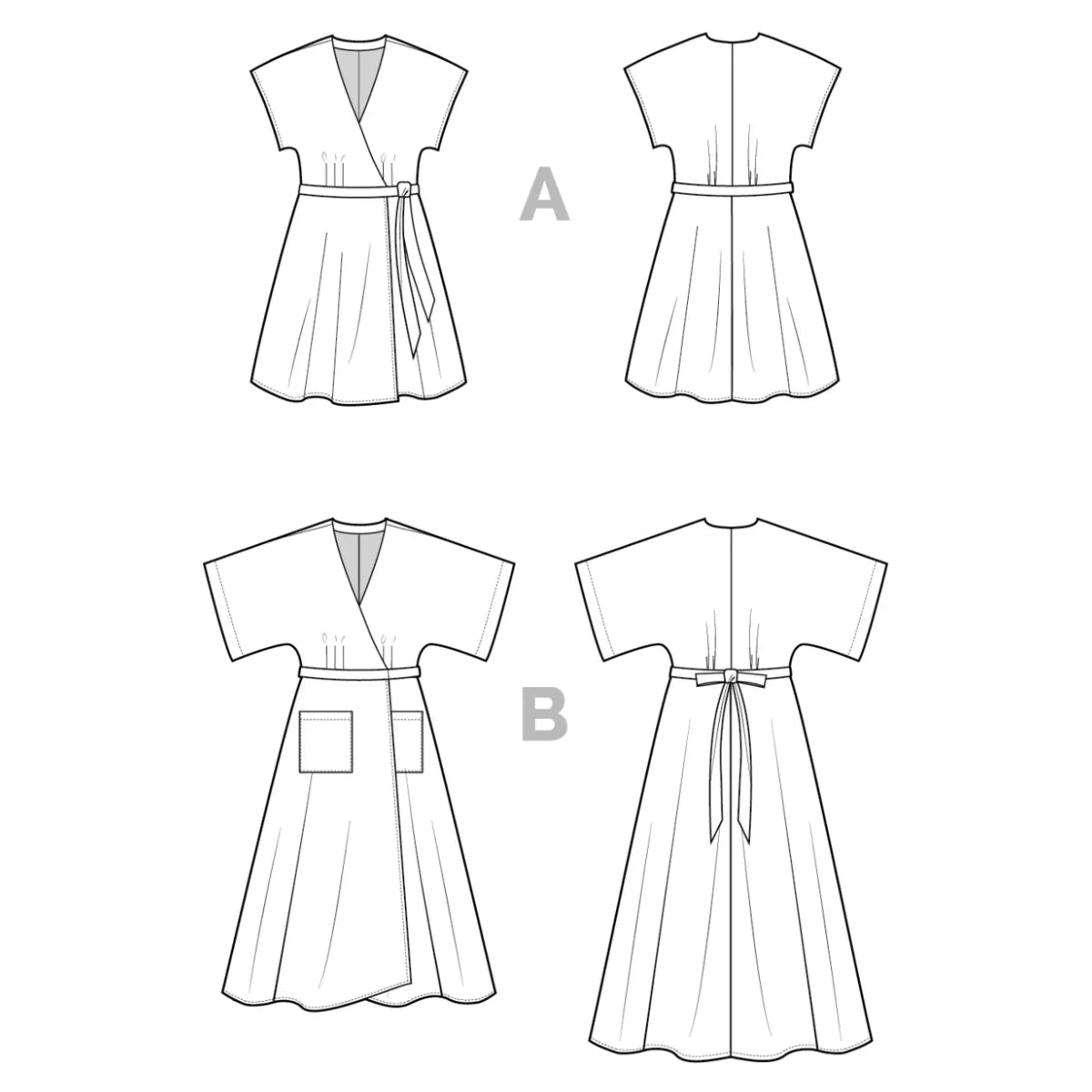 Elodie Wrap Dress By Closet Core Patterns