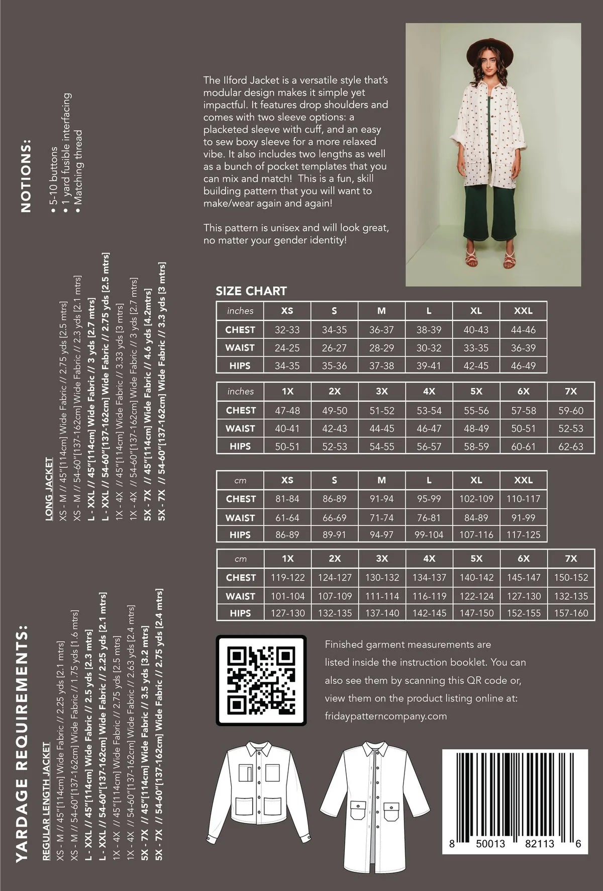 The Unisex Ilford Jacket pattern