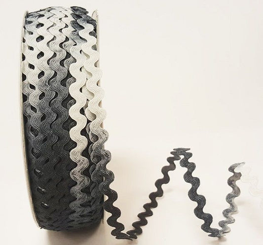Grey Ombre 7mm Ric Rac