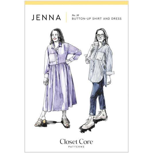 Jenna Button-Up Shirt And Dress By Closet Core Patterns