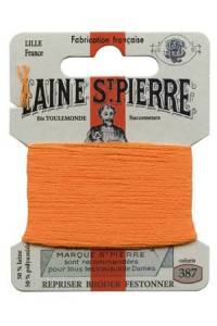 Laine St. Pierre darning Wool card no. 387 - mandarine