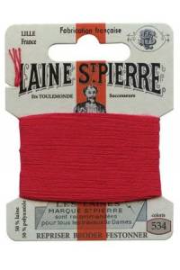 Laine St. Pierre darning wool card no. 534 - Vermillion