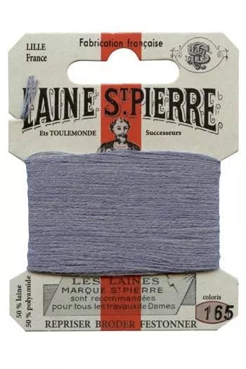 Laine St. Pierre darning wool card no. 165 - steel