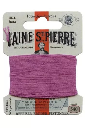 Laine St. Pierre darning wool card no. 540 - violet