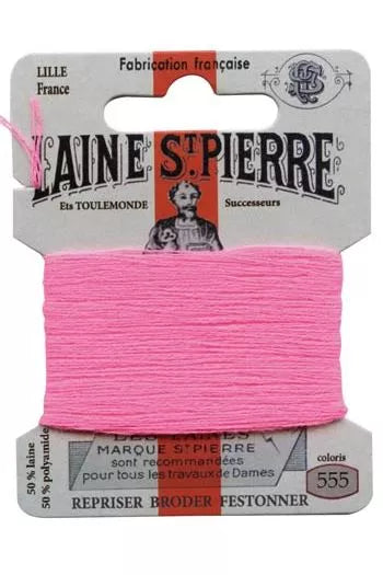 Laine St. Pierre darning wool card no. 555 - oleander