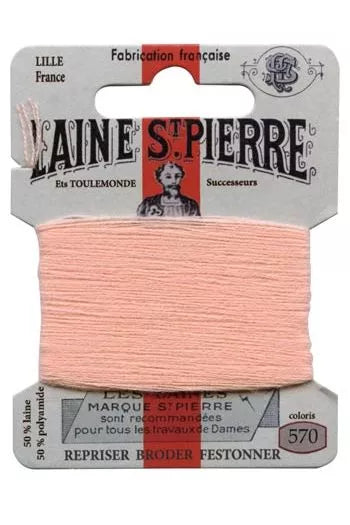 Laine St. Pierre darning wool card no. 570 - salmon