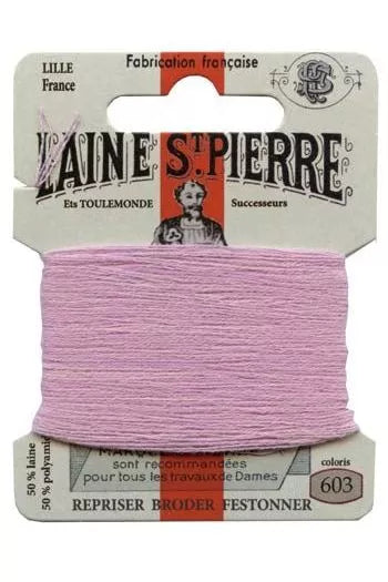 Laine St. Pierre darning wool card no. 603 - cyclamen