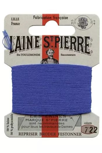 Laine St. Pierre darning wool card no. 722 - gentian