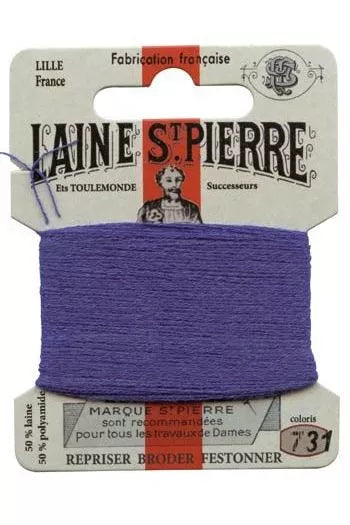 Laine St. Pierre darning wool card no. 731 - ocean