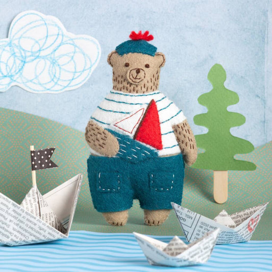 Marcel the Sailor Bear felt craft kit Corinne Lapierre