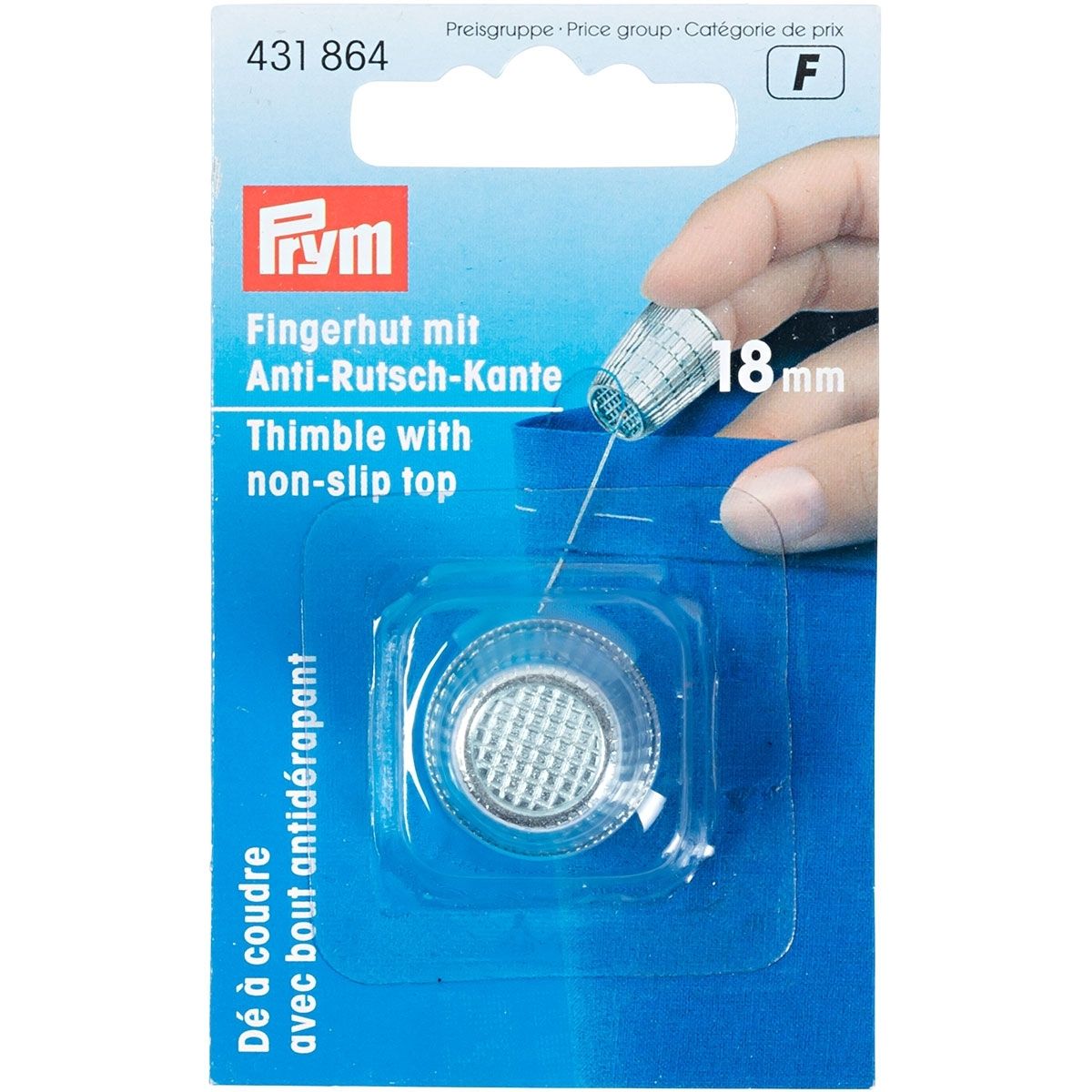 Prym - Thimble zinc die-cast 18.0mm silver