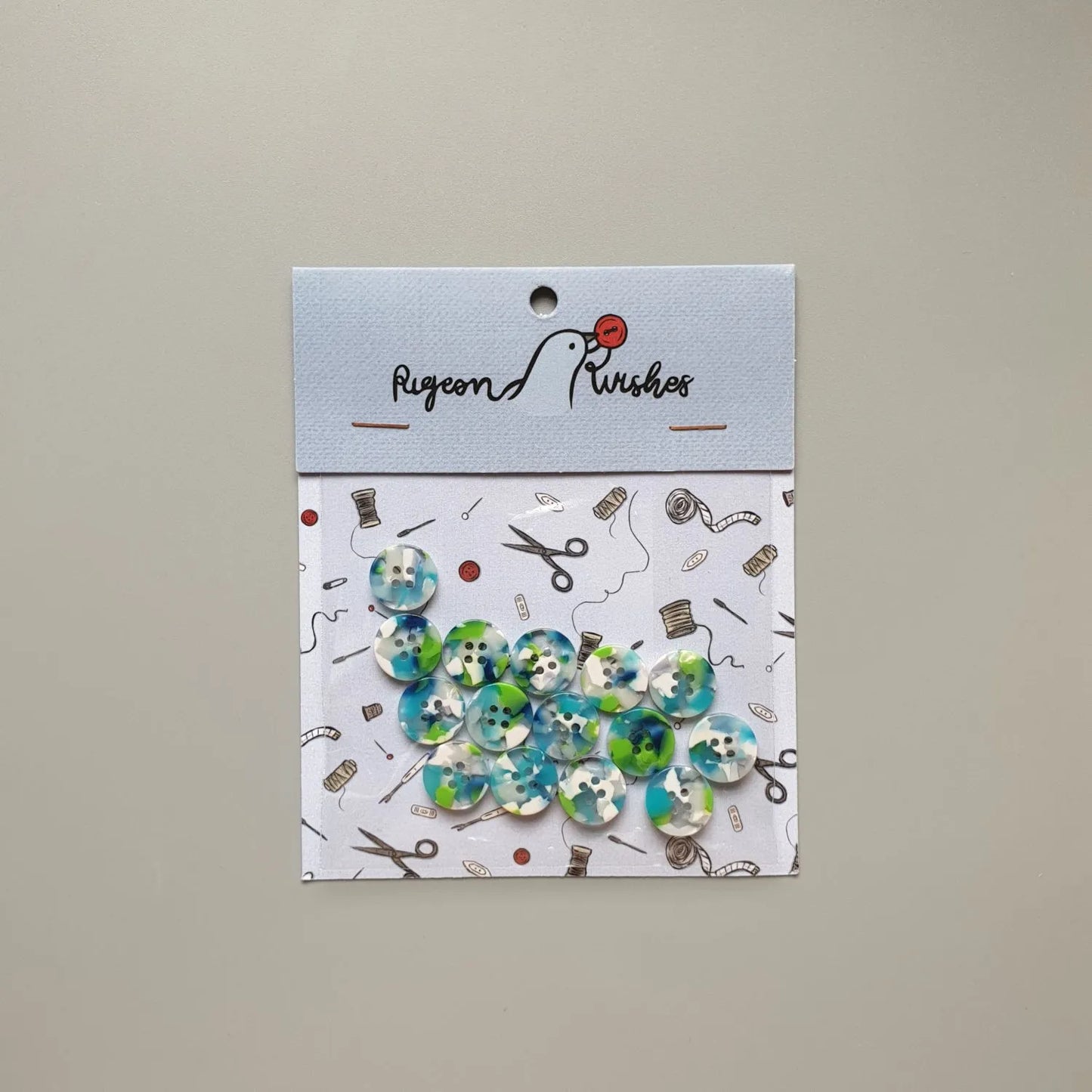 April Showers BUTTON SET (15MM SHIRTING SIZE)